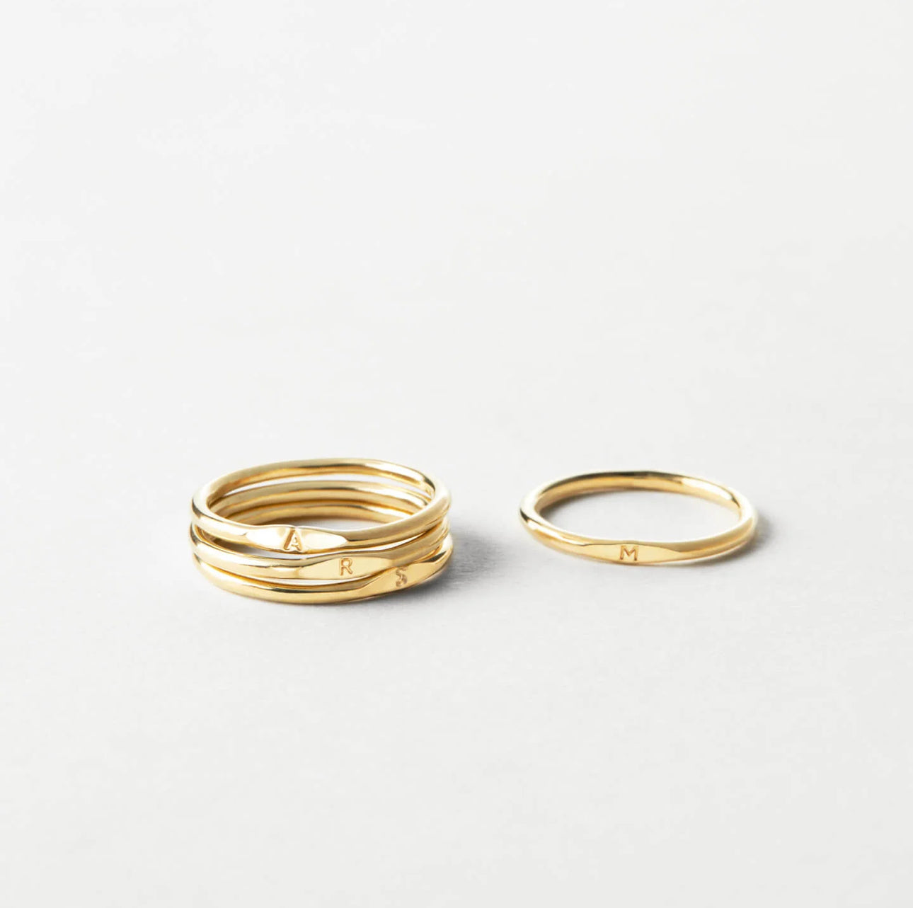 Kişiye Özel Zarif Harf Yüzük