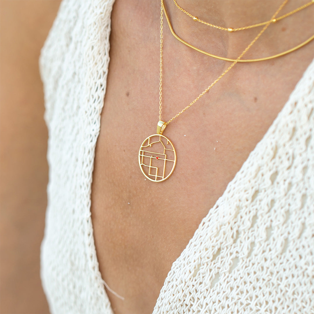 Kişiye Özel Harita Kolye