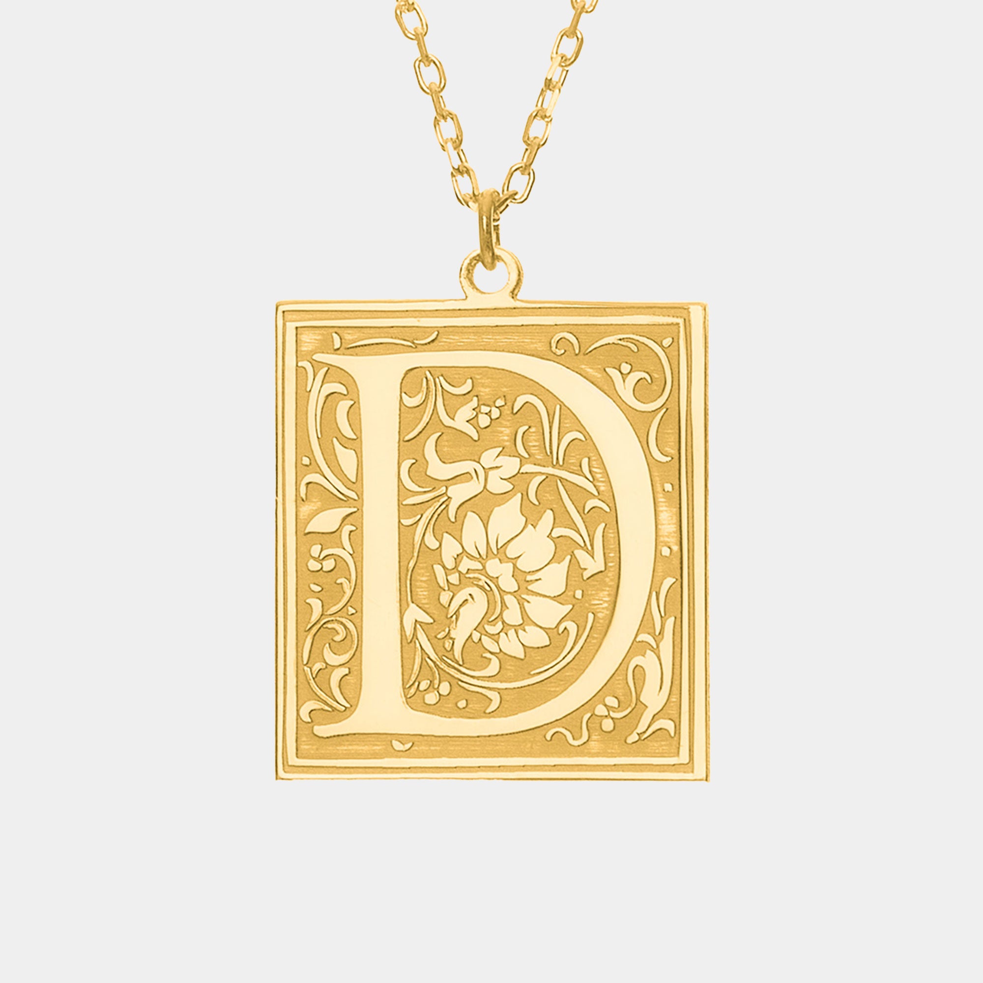 Çiçekli Harf Kolye