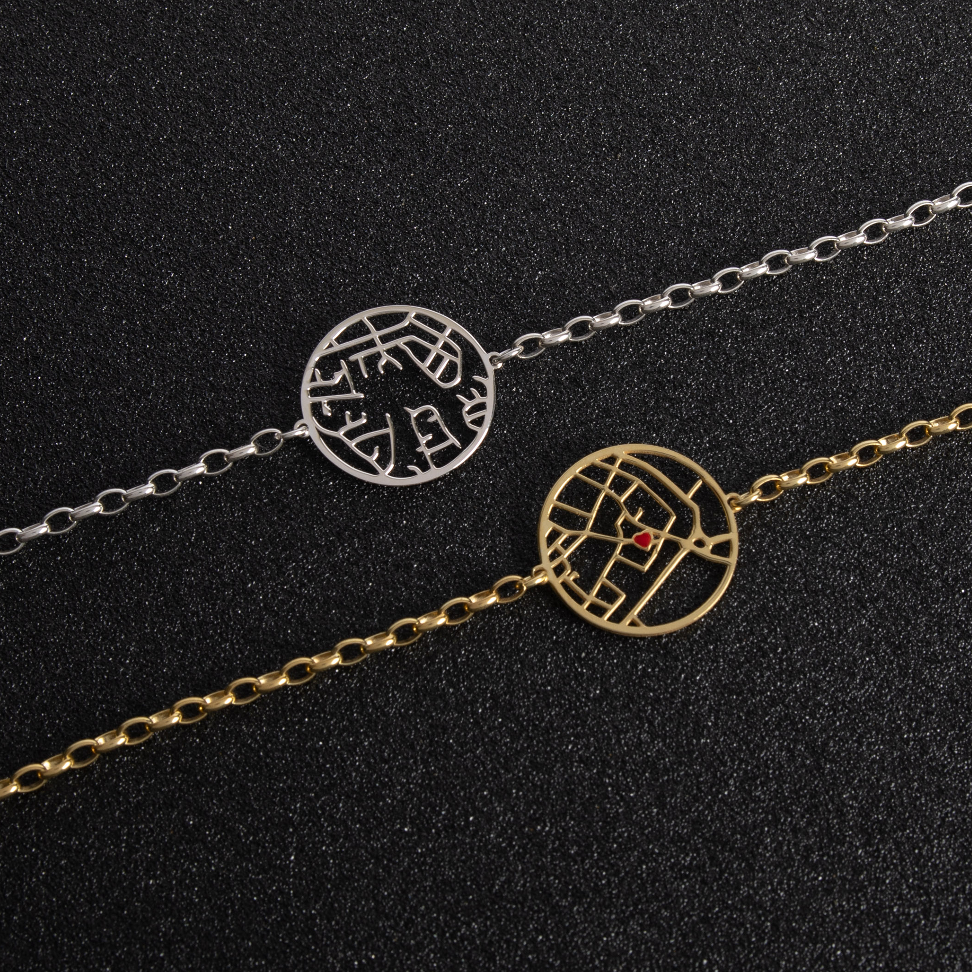 Kişiye Özel Harita Bileklik